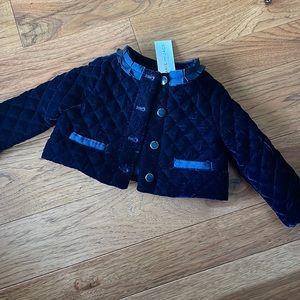 NWT Janie and Jack Velvet jacket
